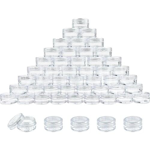10pcs Make Up Jar Cosmetic Sample Empty Container Plastic Round Lid Small Bottle Eyeshadow Cream Travel Pot 2g 3g 5g 10g 15g 20g