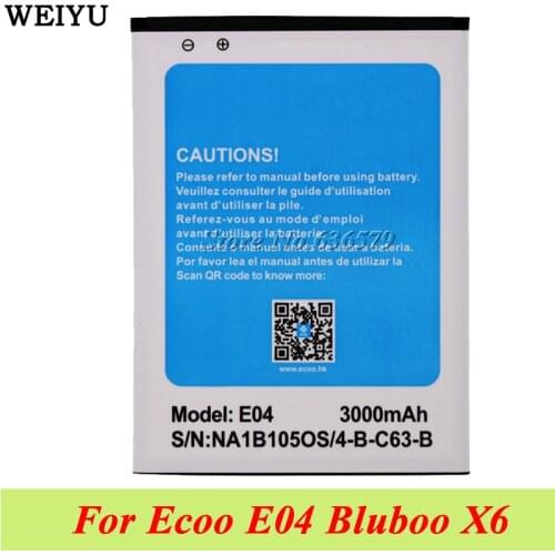 10PCS/LOT 3000mAh For Ecoo E04 Bluboo X6 Blackbanner Plus Battery Batterie Bateria AKKU Accumulator