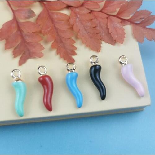 10pcs/Pack 3D Chili Style Zinc Alloy Metal Charms Pepper Handmade DIY European Charm for Bracelets & Pendants Jewelry Making