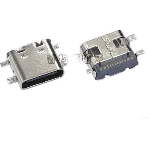 50PCS/Lot Type-C 16P/16Pin SMT USB Female Jack/Socket Connector with Shrapnel/column For Charging