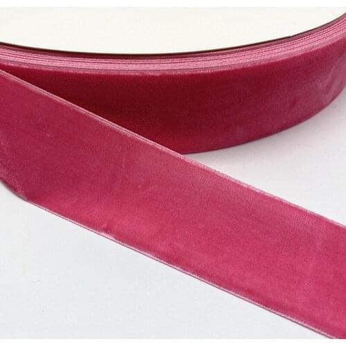 6-38mm Colour Single Face Line Polyester No Elastic Velvet Ribbon for Bowknot Christmas Ribbon Party Decorations # 24