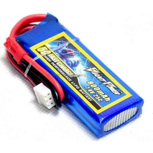 7.4V 2S 800mAh 25C LiPO Battery JST plug for RC Helicopter Model Airplane FPV Drone Multirotor Aircraft