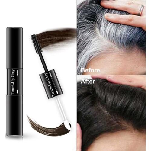 7ml Hair Dye Stick Easily Coloring Instant Effect Double-End DIY Hair Color Longwear Black Brown Hair Dye Pen for Beauty