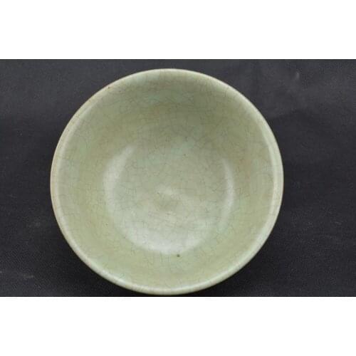 Antique SongDynasty porcelain bowl,Ru kiln bowl,mesh glaze,Hand painting crafts,Decoration Collection,Free shipping