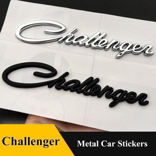 Car 3D metal Emblem Badge sticker for Dodge Challenger model Car rear tail Trunk letter logo Chrome sign stickers accessories