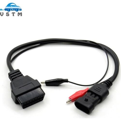 Car cable for Fi*at 3 Pin to 16 Pin OBDII OBD2 connector Adapter Auto Car Cable obd 3pin Diagnostic Cable