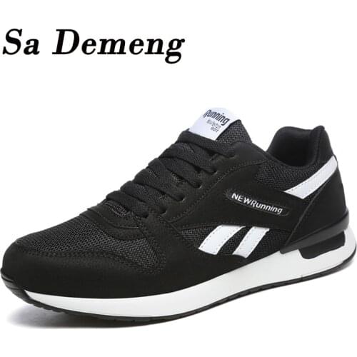 Breathable Sneaker Shoes for Men Outdoor Sport Running Shoes Women Genuine Leather Sneakers Light Casual Anti-skid Walking Shoes