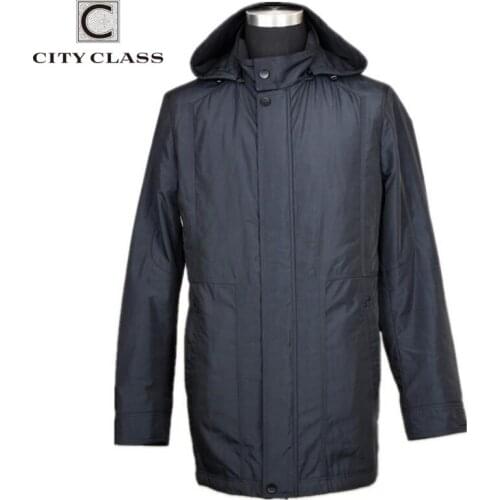 CITY CLASS New Autumn Men Jacket Coats Business Casual Fashion Bomber Jacket Long Coats Removable Hooded Top For Male 6XL 9515