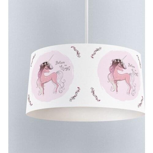 Lamp For Kids Bedrooms Light Chandelier for Living Room Childrens Room Pink Unicorn Magic Pink Model 040