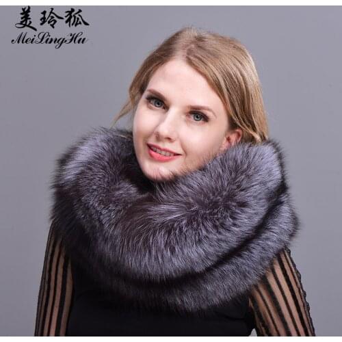 New 2017 Women Fox Fur Collar Multicolor Fashion Shawl Collar Fur Female Fashion Autumn and Winter Warm Solid Scarves