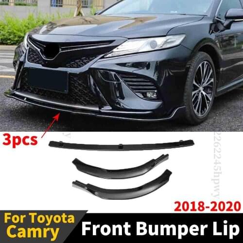 Front Bumper Lip Chin Modified Exterior Part Decoration Tuning Guard Accessories Trim For Toyota Camry 2018 2019 2020