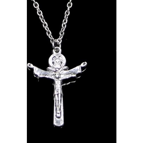 Fashion 34*24mm Cross Jesus Pendant Necklace Link Chain For Female Choker Necklace Creative Jewelry party Gift
