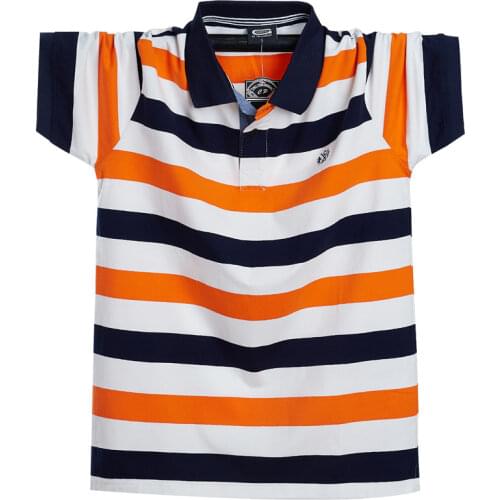 Plus Size 5xl Mens Polo Shirts Brand Cotton Short Sleeve Camisas Striped Embroidery Polo Summer Stand Collar Male Polo Shirt