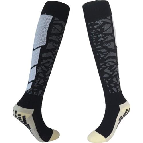 Mens Non-Slip Soccer Socks Breathable Knee High Long Towel Bottom Football Hiking Socks Sports Training Ball Game Socks 1 Pair