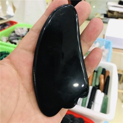 Natural obsidian quartz crystal massage stick scrapping powerful treatment