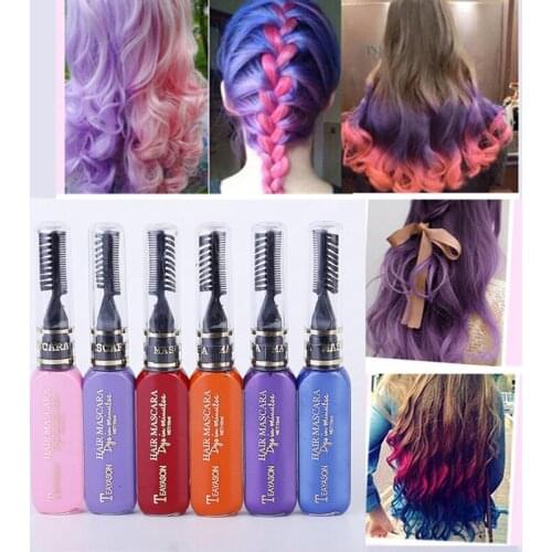 13 Colors One-time Hair Color Hair Dye Temporary Non-toxic DIY Hair Color Mascara Dye Cream Blue Grey Purple