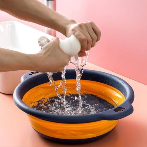 Portable Plastic Collapsible Wash Basin Dish Basin with Hanging Hole Safe And Durable for Washing Camping Kitchen Accessory