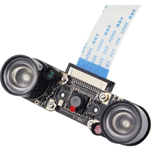 Raspberry Pi 4 Camera Night Vision 5MP 1080P 720P Camera Module + 2 Infrared LED Light for Raspberry Pi Model 4B 3B+ 3B 3A