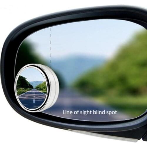Wide Angle 360° Rotary Push Convex Rear View Large Vision Reverse Assist Blind Spot Mirror Adjustable Car Blind Spot Mirror