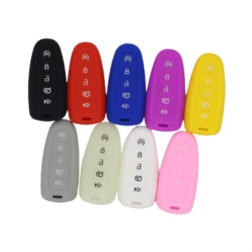 5 Button Silicone Car Smart Remote Key Cover Holder Bag Shell For ford Fusion Taurus Focus Edge Escape Explorer MKS MKT 11-2014