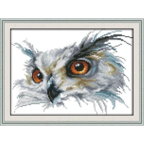 The Owl Counted Printed on canvas DMC 11CT 14CT 18CT Cross Stitch kits Needlework Set hand made DIY embroidery animal plus