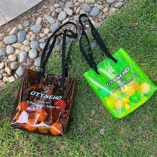 Printed Monogram PVC Single Shoulder Bag Womens Large Capacity Bags Beach Bag Transparent Child Mother Bag