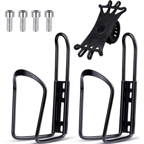 T4MF Bicycle Water Bottle Cage Aluminum Colorful Hollows, Fits Most Road Cycling and Mountain Bike, Simple to Install