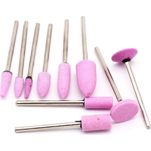 URANN 10pcs 2.35mm Ceramic Nail Drill Bit Quartz Nozzle Cutter Tool Cleaning Cutter Electric Nail Art Manicure Tools Accessorie