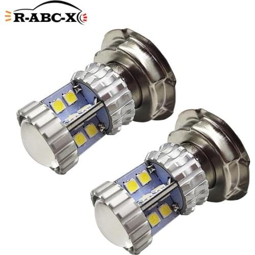 2pcs Motorbike Motorcycle P26S 3030 20 SMD LED Headlight Lamp for Scooter Moped White 8W LED 10-30V No Polarity 600 lumens
