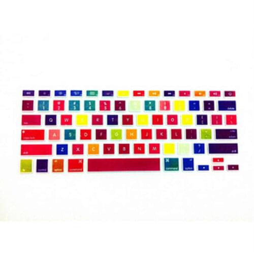 30pcs) Gradient-grain Rainbow Silicone Laptop keyboard Skin Protector Cover Guard For Apple Mac book Pro Air Retina 13 15 17