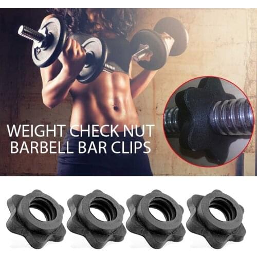 4pcs/set Barbell Bar Clips Spin Lock Screw Dumbbell Spinlock Collars Weight Lifting Nut Bar Gym Dumbbell Fitness Accessories