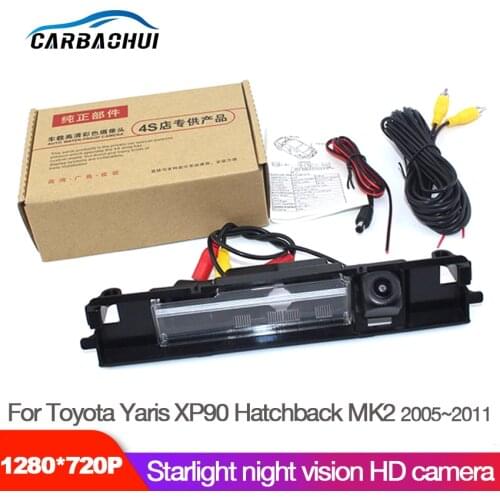 Car Rear View Back Up Reverse Parking Camera For Toyota Yaris XP90 Hatchback MK2 2005~ 2011 CCD HD Waterproof high quality RCA