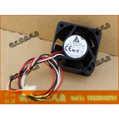 Free shipping Wholesale Delta EFB0412MD R00 40x20mm 4cm 40mm DC 12V 0.1A 3Wire server inverter Cooling Fan