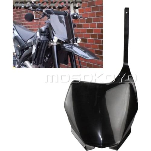 Black For Yamaha YZ125 YZ250 YZ250F YZ450F WR250F WR450F WR 250 F YZ 125 250 250F 450F MX Motocross Plastic Front Number Plate
