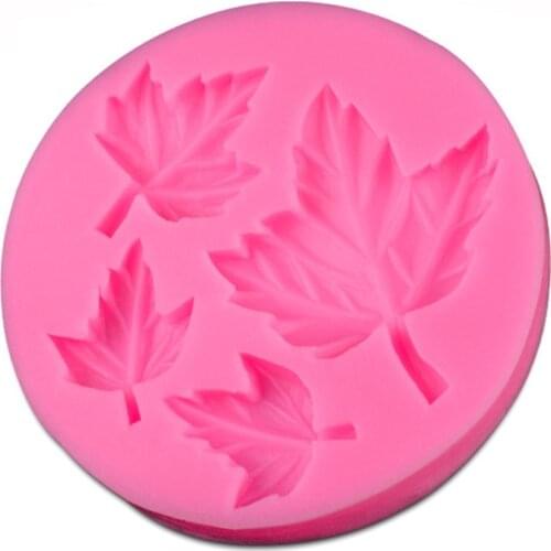EPASUN Leaf 3D Soap Mold Christmas Form Mold Cake Food Grade Silicone Decorating Flower Soap Molds Round Baking Mould Tools