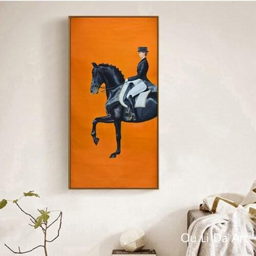 Hd giant European royal equestrian oil painting porch canvas printings printed on canvas home wall art decoration picture