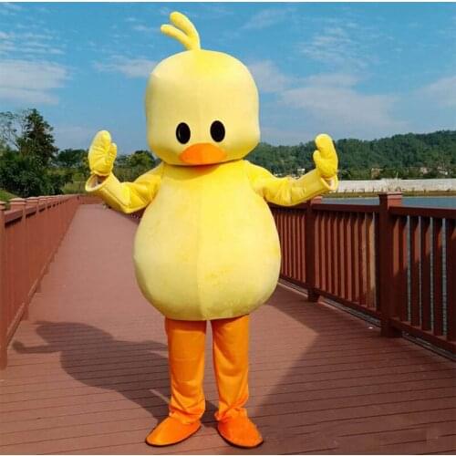 Little Yellow Duck Mascot Costumes Cosplay Clothes Christmas Halloween Party Fancy Dress Anime Doll Toy Birthday Party