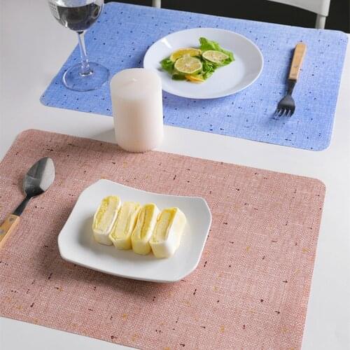 Imitation Linen Double-sided Printing Table Mats Non-woven Waterproof Placemat Creative Rectangular Plate Pot Bowl Potholder
