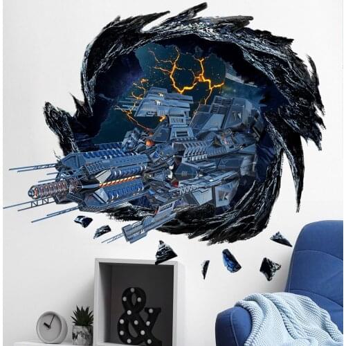 Creative Black Hole Building Wall Stickers 3d Art Mural Home Decor Living Room Teen Room Decoration Children Bedroom Wallpaper