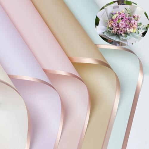 58*58cm Tissue Paper 20pcs Gold Rose Flower Gift Wrapping Packaging Paper Floristics Bouquet Decorative Craft Scrapbooking Wrap