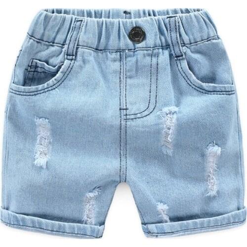 Baby Boys Holes Jeans Shorts Pants Kids Girls cotton Denim jeans Shorts Girls children Soft Trousers Jeans Children Clothing