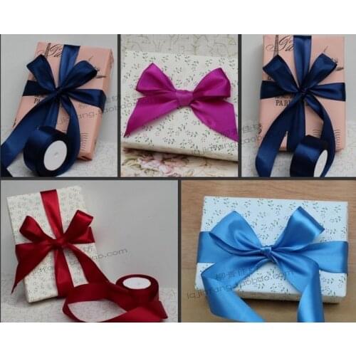 Wholesale 29Colors (22meter/Lot) 2'' 50mm Satin Ribbon Webbing Decoration Gift Christmas Ribbons DIY Candy Box Dec 22meter