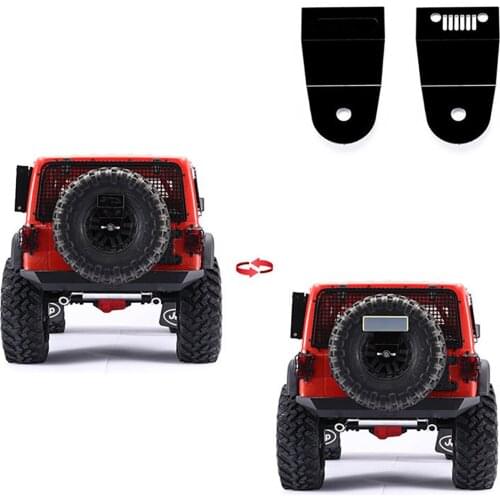 Spare Tire License Plate Rack Bottom Bracket Stand Holder for 1/10 Traxxas TRX4 Defender Axial SCX10 III RC Car Accessories