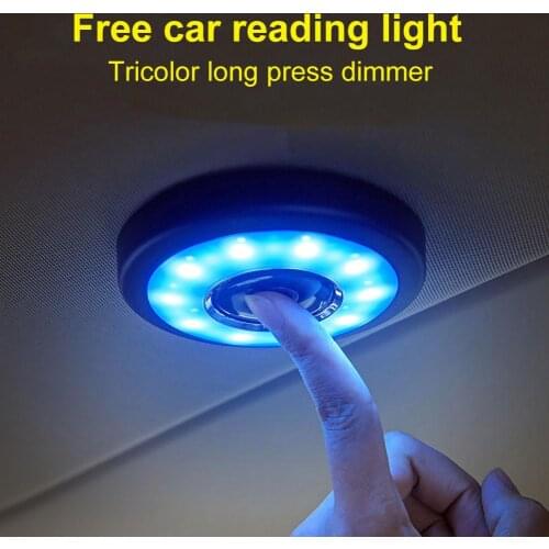 Car Interior LED Roof Reading Light USB Charging Magnetic Vehicle Ceiling Lamp