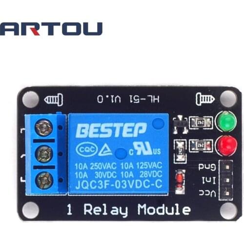 2PCS 3V 3.3V 1 Channel Relay Module Low Level Trigger Relay Output 1 way Relay Module for Arduino