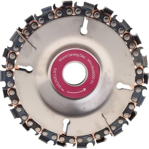 Angle Grinder Disc Saw Blade Chain Disc Woodworking Saw Disc with 4-inch & Fine 22 Teeth Stainless Steel Grinder Blades