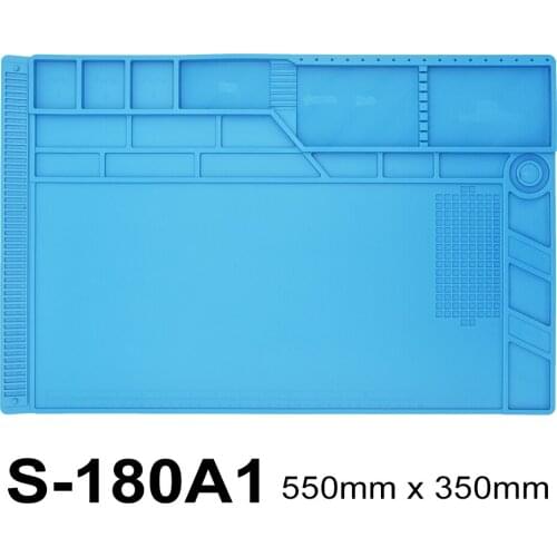 S-180 BGA Heat Insulation Silicone Soldering Pad Repair Maintenance Platform Desk Mat with Magnetic Section S-180A1