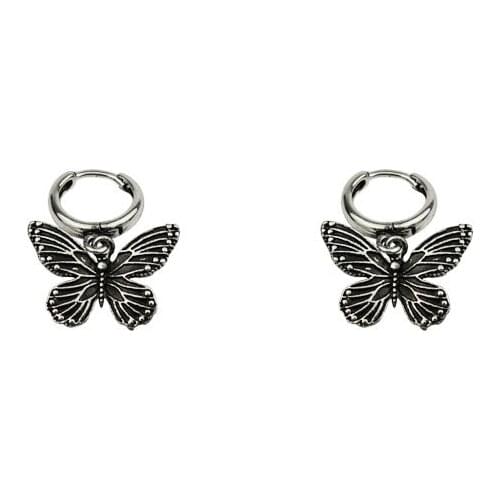 Retro Butterfly Shape Earrings Female Ins Personality Trend Temperament Original Pendant Earrings