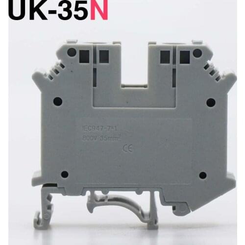10pcs connection UK series terminal block uk-35n terminal block uk-35n 35 square rail voltage line terminal block