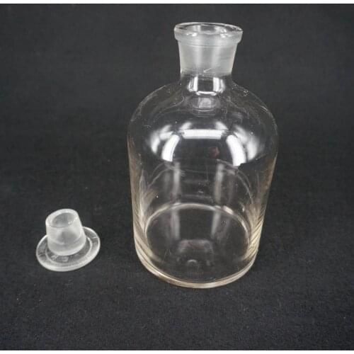 1000ml Glass Reagent Bottle With Ground-in Glass Stopper Narrow Mouth Transparent Glass Bottle